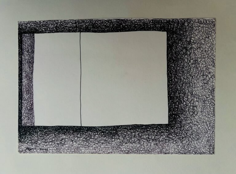 Soul and nature-10 | Pen on handmade paper | 9"× 7.5" | 2021